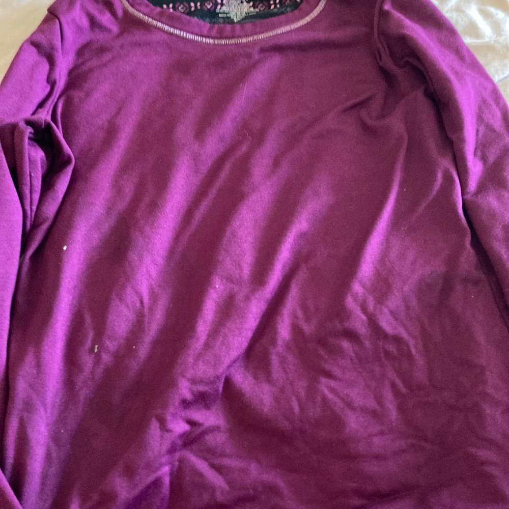 Maroon long sleeve shirt
